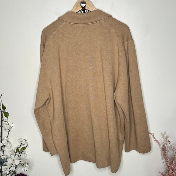 J. CREW Cecile Relaxed Sweater Blazer Heathered Acorn Tan Camel Sz 3X {3U20} - Picture 4 of 7